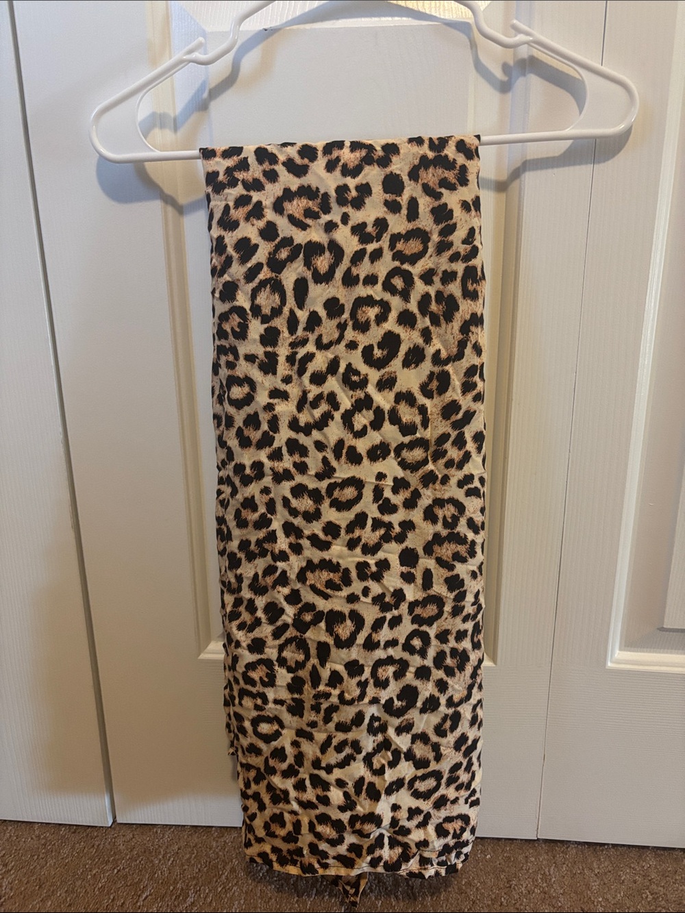 Shade & Shore Leopard-Print Swim Sarong in Beige and Black